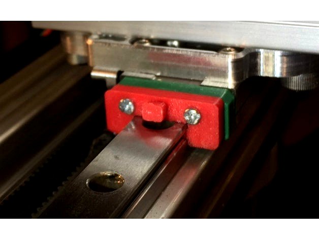End cap with lubrication port for MGN12 linear guide bearing block by 3DGenera