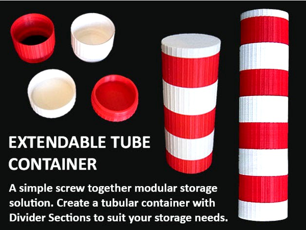 Extendable Modular Tube Container by muzz64