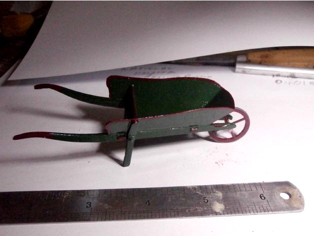 SCALEPRINT 1:12 SCALE WHEEL BARROW DOLLS HOUSE by timbologist