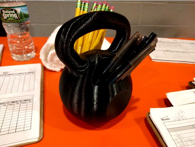 Kettlebell model and pen holder by Shinns