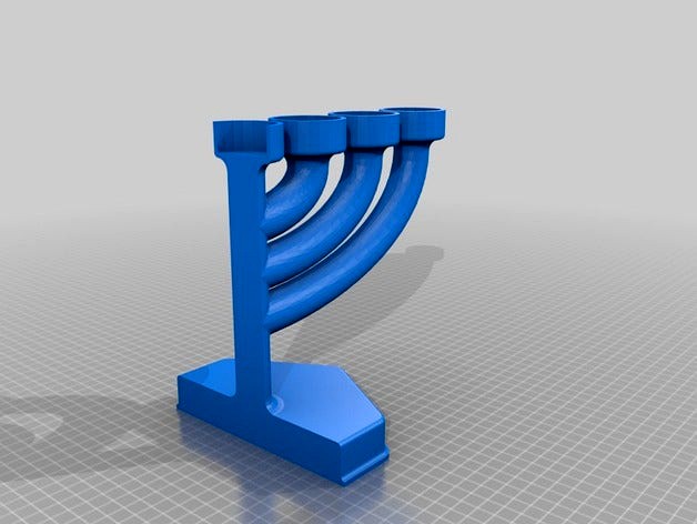 Menorah for tea candles by Solymi