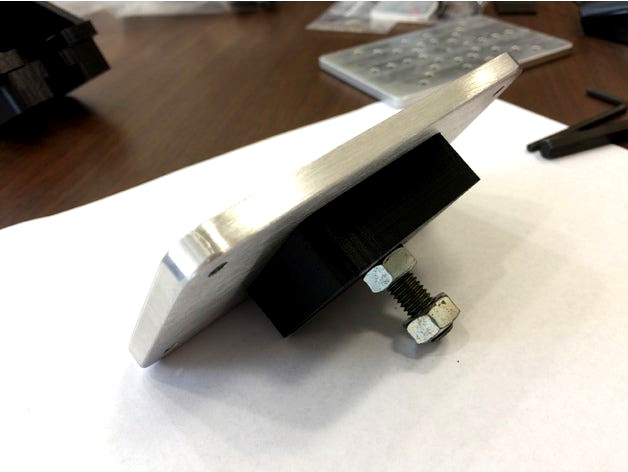 DLP Resin Printer Build Plate Adapter - fits LittleRP and SeeMeCNC by jimustanguitar