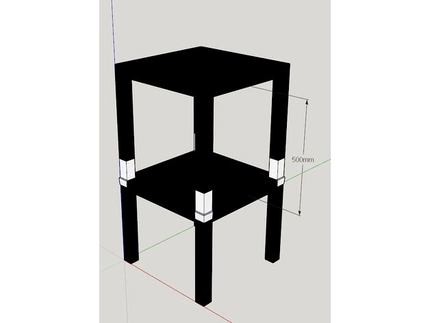 Ikea Lack Table Lifted Stacker (v2) by salzig