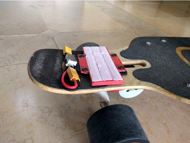 Lipo mount for electric skateboard by yinnonhaviv