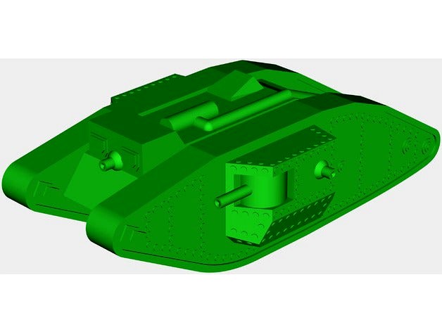 Mark 4 Male Heavy Tank (4 cm model) by HappyBattleSheep
