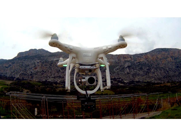 Generic Action or 360 Camera mount for Phantom 3 Advanced-Pro by vassam