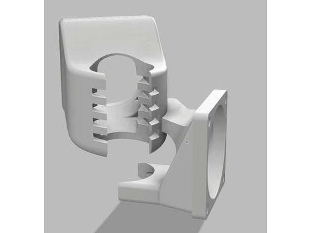 Folgertech Kossel 2020 Fan Shroud w optional PLA Fan duct by mcclarydesign