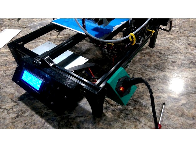 Tronxy X3 LCD Mount by WorkerDrone