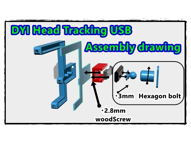 DIY head tracking USB 　ball joint　　in 123dx by ThreePenguin