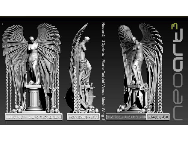 Mario Taddei Venus Mech Wing Statue v8 - print demo Hires Big by Mario_Taddei_3Dmaker