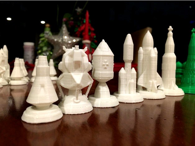Space Race Chess Set by WillisMakerBot