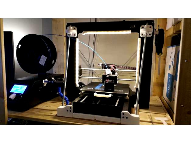 LED light mount for Wanhao Di3 / Monoprice Maker Select v2.1 by xenz