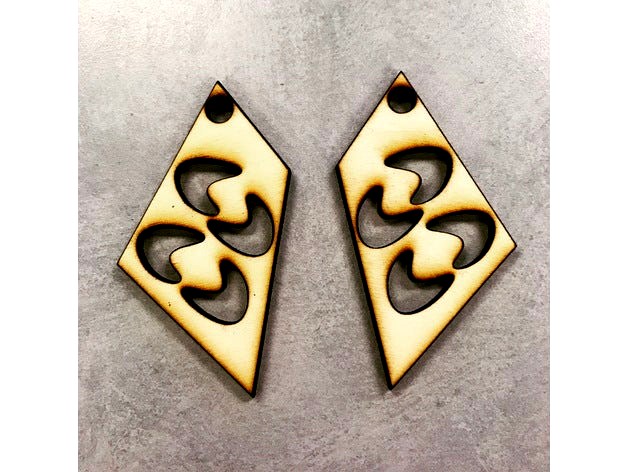 Rectangular with Rounded Holes Earrings by jchun444