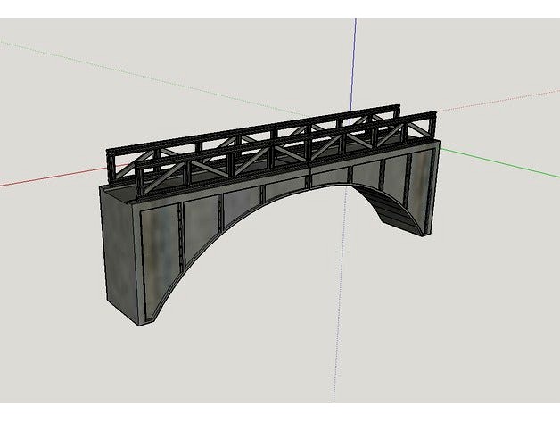 HO Scale Train Bridge V2.0 by sixcrazypants