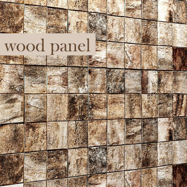 Wood panel bark 3D 3D Model