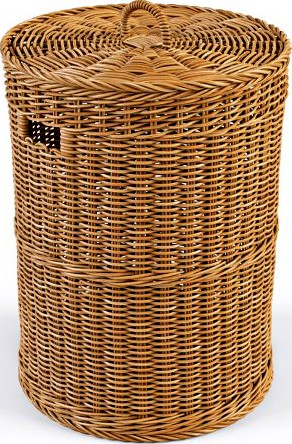 Wicker Laundry Basket 02 3D Model