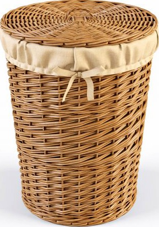 Wicker Laundry Basket 03 Natural Color 3D Model