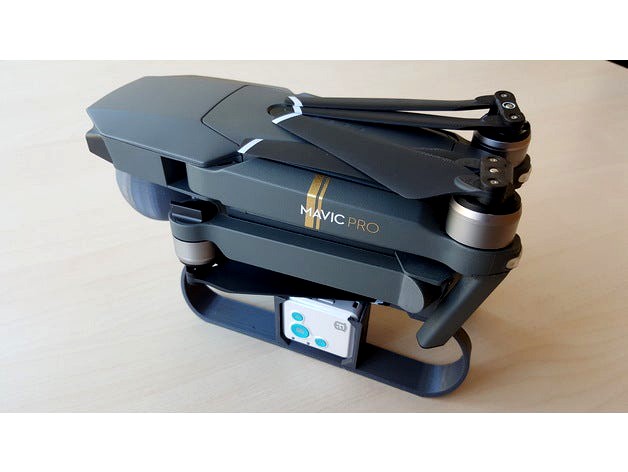 DJI Mavic Landing Skid with RF-V16 Tracker Mount by Bash-T