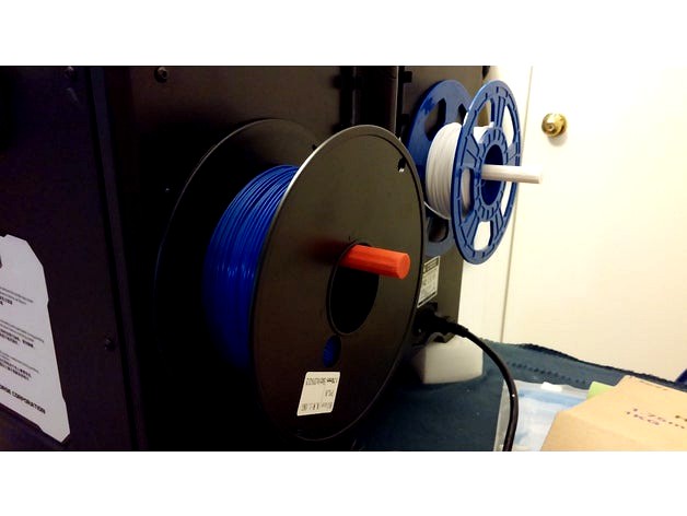 Simple Spool Holder for Flashforges and Replicators by Chedwards
