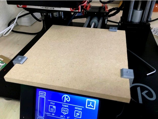 Trinus 3D Laser Wasteboard clips by 3dnoobie