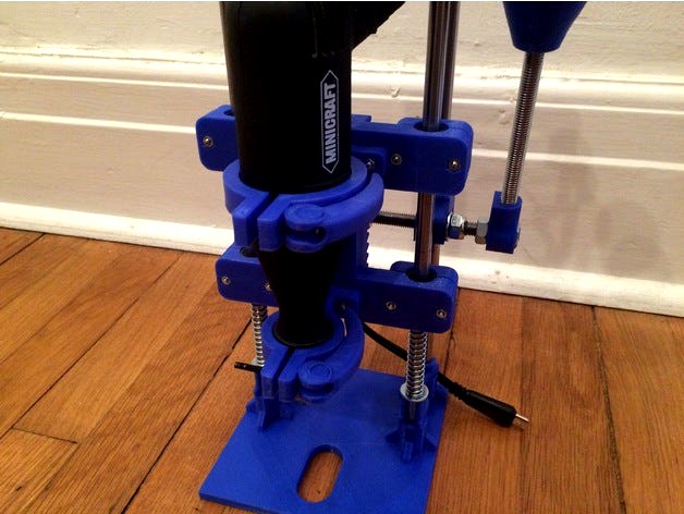 Minicraft MB1012 drill press, customizable clamps and quick release by gadgetmind