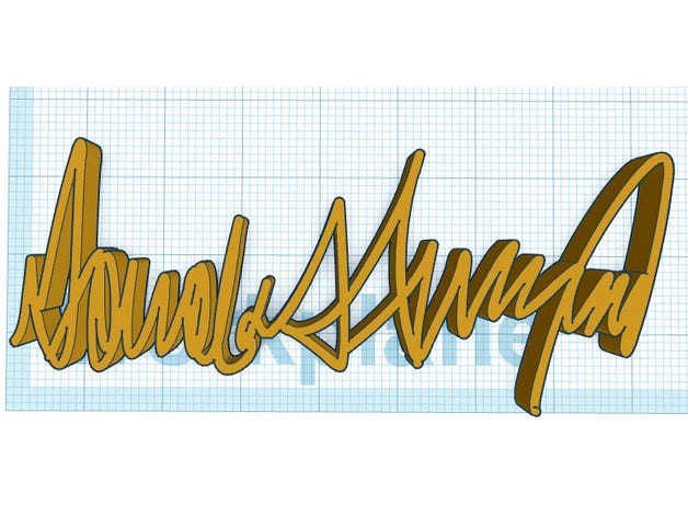 Signature of 45th US President by DesignMakeTeach