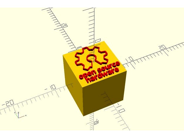 Open Source Hardware logo module for OpenSCAD by LesTechnosDOlivier