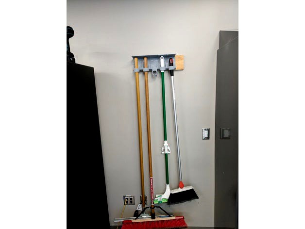 Friction Mounted Broom Holder by mitchell_lee_greene