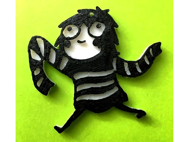 Sarah scribbles keychain by jcarolinares