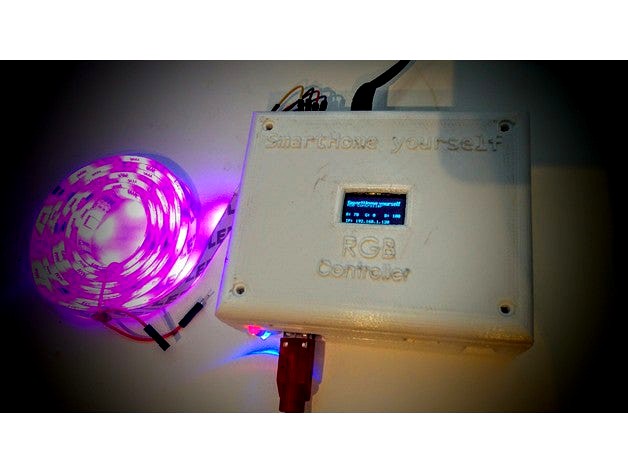 Arduino Case with LAN and 0.96" LCD as RGB Controller by Cybi