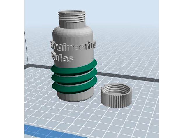 Energy bottle with threads by rwoith