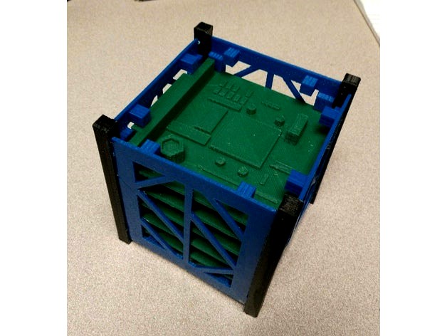 1U Cubesat model v3 by TJEmsley