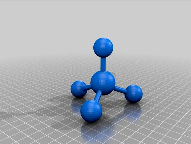 Methane molecule by jgarnett