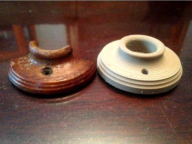Antique wooden doorknob and rosette by DarkApollo
