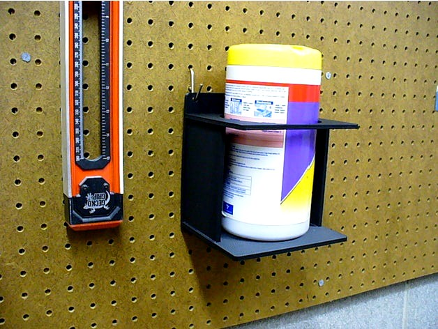Lysol Wipes Pegboard Canister Holder! by DIY3DTech