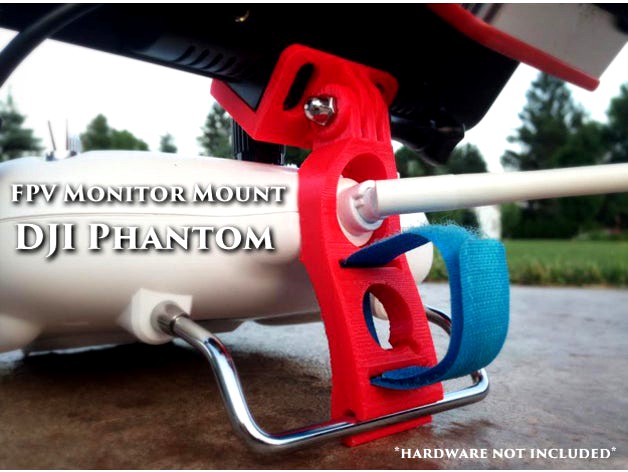DJI Phantom - FPV Monitor Mount by questpact