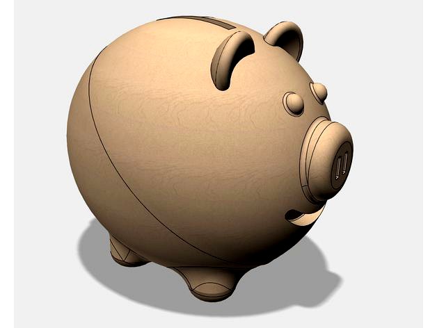 Piggybank  (3D Printable) by eflite