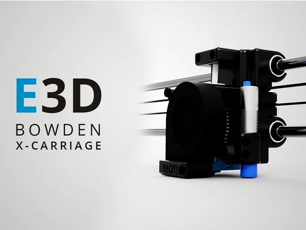 Bowden X-Carriage Mount for E3D V6 by JackWaterfall