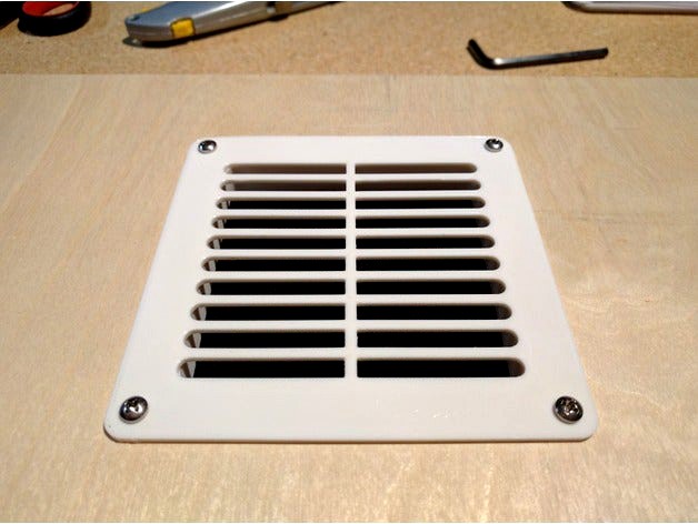 Customizable Enclosure Intake Vent for use with Carbon Filter by bicx