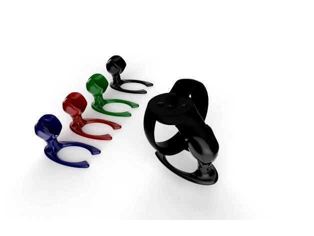 Magnetic dock for Oculus Touch controllers by michi2112