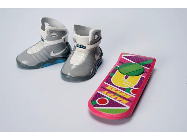 Back to the future Nike Sneakers Air MAG & HOVER BOARD made by ATOM 3D printer by layerone