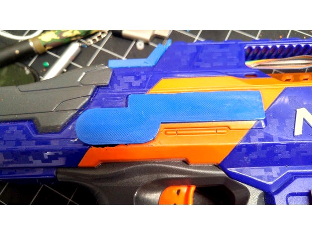 Nerf Rapidstrike Extended Pusher Motor Cover and Nameplate by zackfreedman