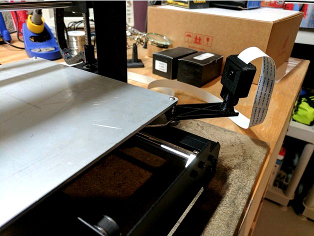 Octoprint + Raspberry Pi Camera case and mounting bracket for Wanhao Duplicator i3 by dcgrigsby