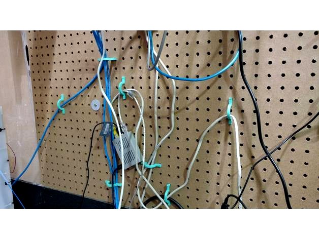 Pegboard cable guide by CreateCafe3D