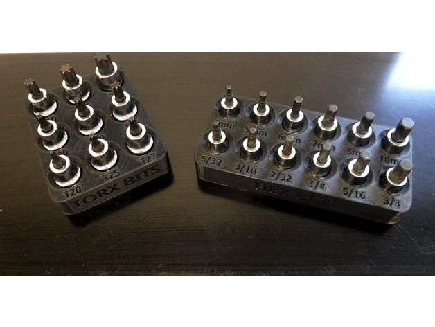 Toolbox Organizers: Ratchet Hex Bits and Torx Bits by H5Labs
