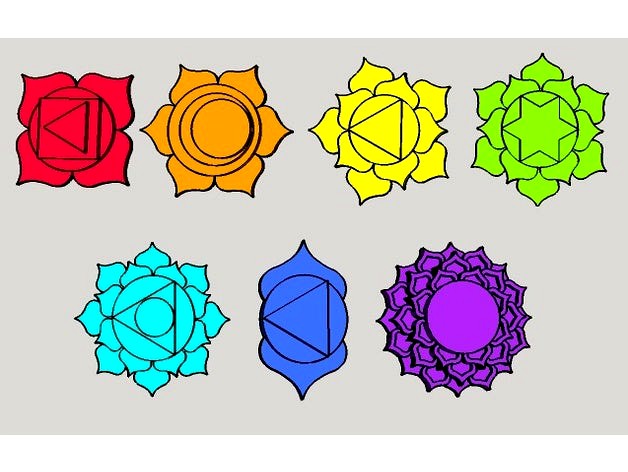 Chakra Symbols Monumental by Mammoth3D
