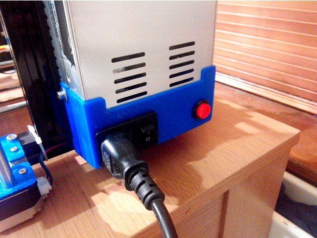 i3 prusa PSU safety cover with mains socket / fuse /switch by truhlik_fredy