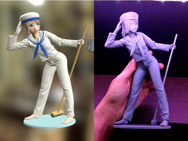 Sailor Girl 3D Printable Figure by johnniewhiskey