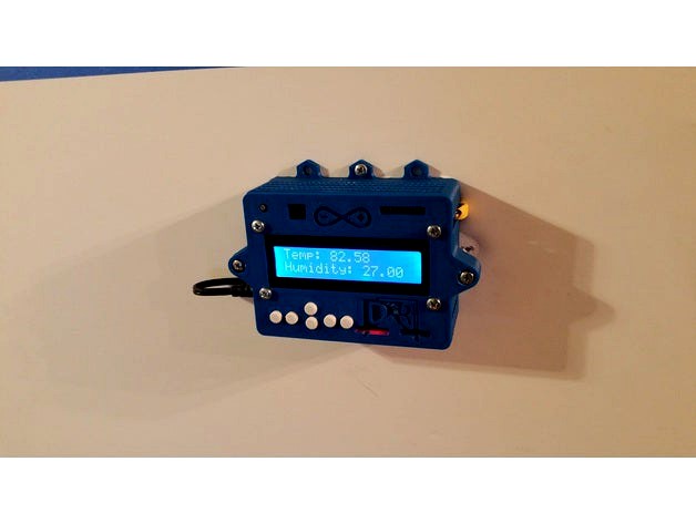Arduino Uno and LCD keypad enclosure with buttons. by DRPrinting3D