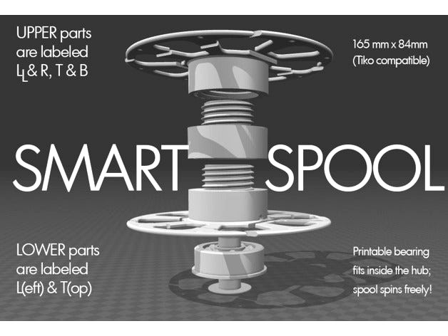 165mm Smart Spool (with Bearing & Spindle) by ModernGnome